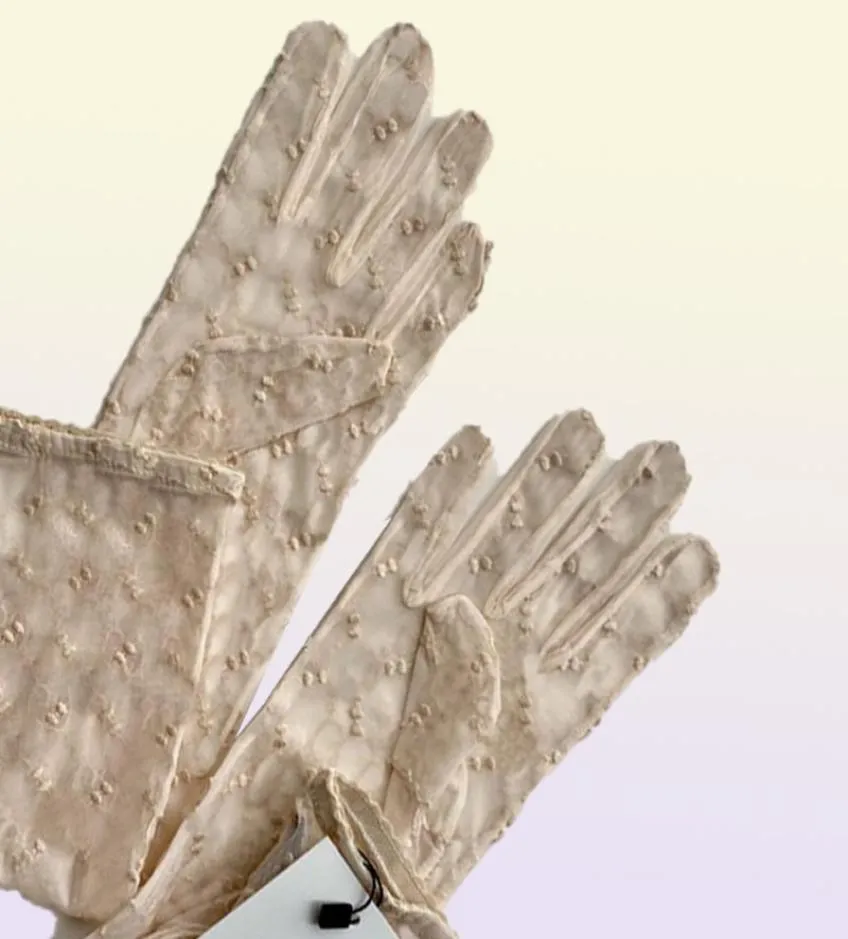 Letnie koronkowe rękawiczki Mesh Projektanści listy haftowe rękawiczki damskie przyjęcie tańca