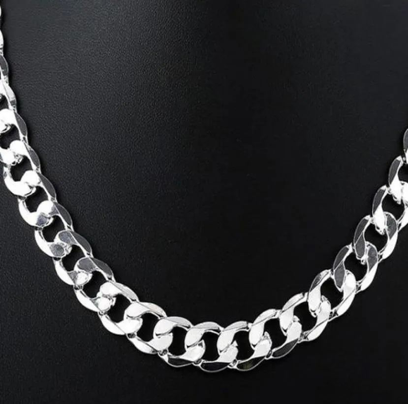 Fine 925 Collier de chaîne Figaro Silver Silver 6 mm 16quot24inch Top Quality Fashion Femmes Men de bijoux 2019 Nouveau arrivée 6889388