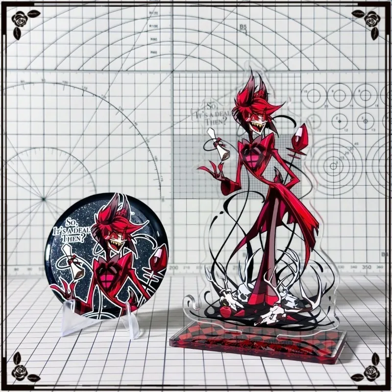 Hazbin Alastor Hotel Official 15cm Acrylic Badge Stand Anime Decor