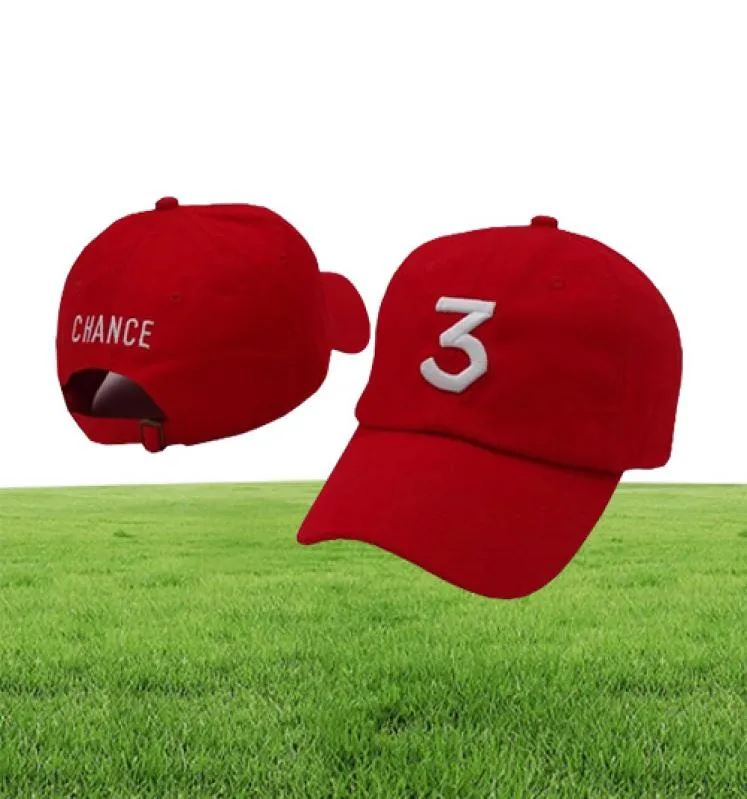 Black kaki chanteur populaire Chance The Rapper 3 CHANCE CAP LETTRE NOIR BRODERIE 3D Baseball Caps Hip Hop Streetwear Savage Snapb3060024