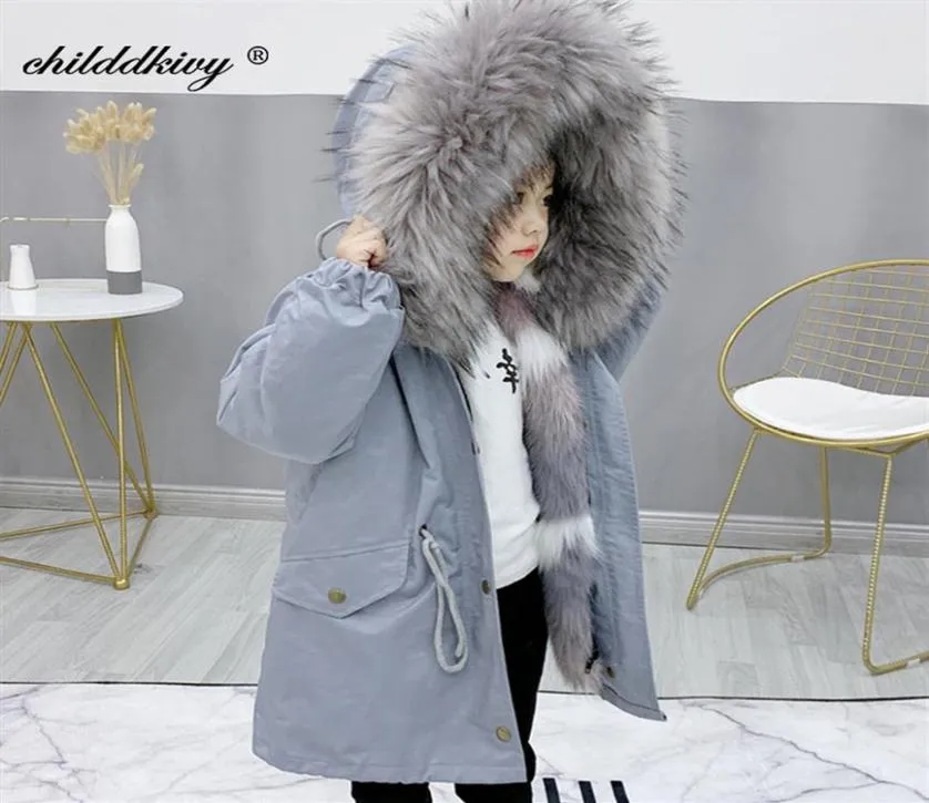 Children parka for girls 2020 Winter Thick Girls Faux Fur Coat Kids Fashion Coat for girl Clothes Childrens039 Snowsuit Jacket 4423832