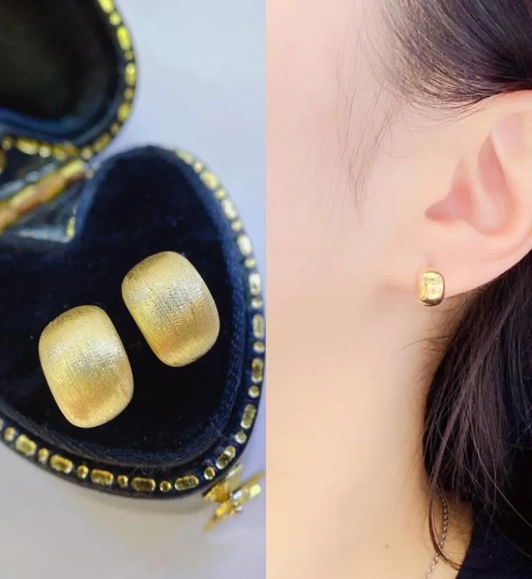 Boucle d'oreille en or 18 carats pour femmes Real Gold Jewelry anillos de Bizuteria anillos mujer boucles d'oreilles en pierre de pierre de pierre d'engagement Femme Femme Oreille 2207232908