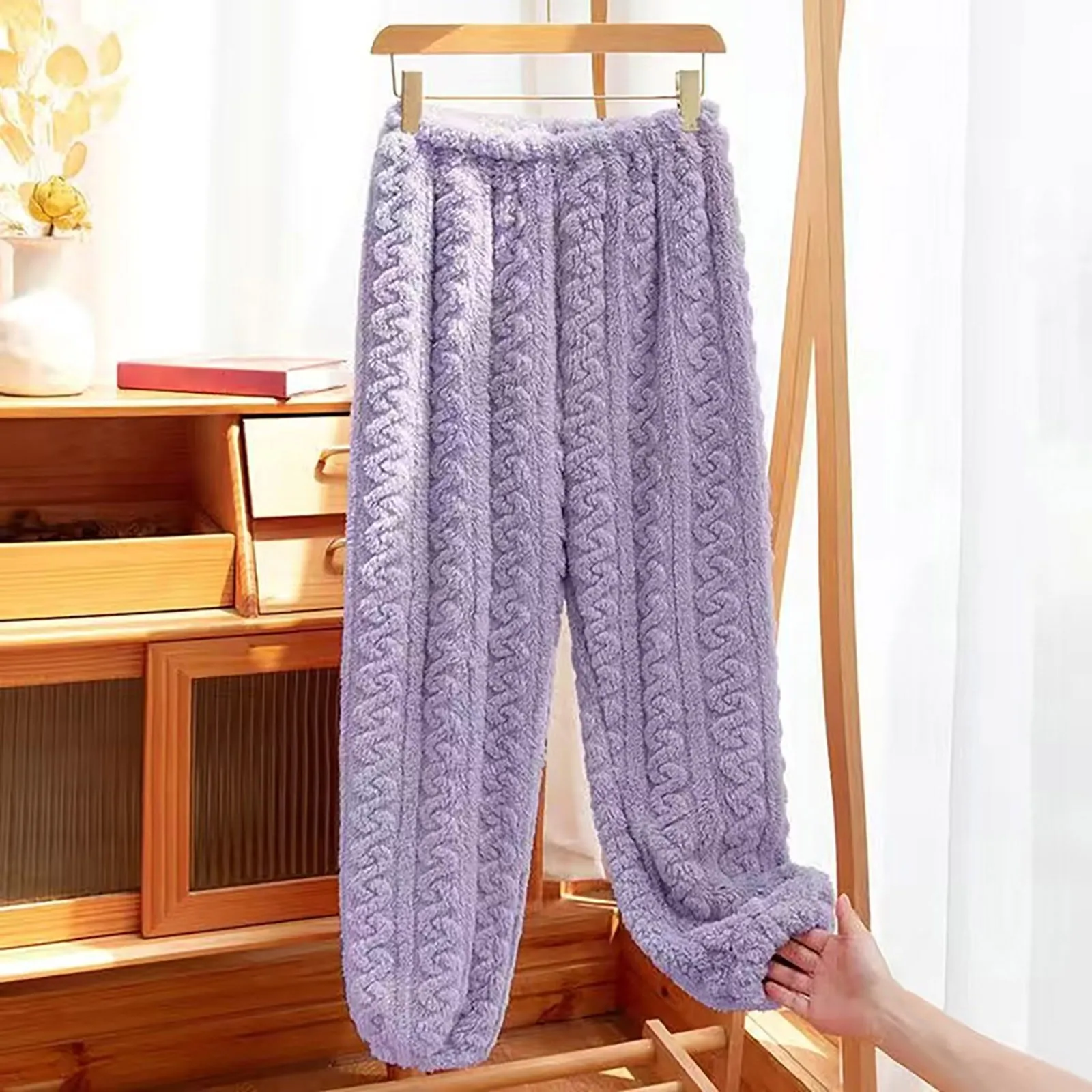 Fuzzy fleece pajama pants hotsell