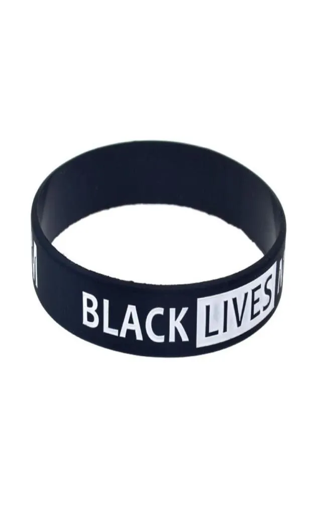 100PCS Oppose Species Discrimination Debossed Fist BLM Black Lives Matter Silicone Rubber Bracelet for Promotion Gift1685227