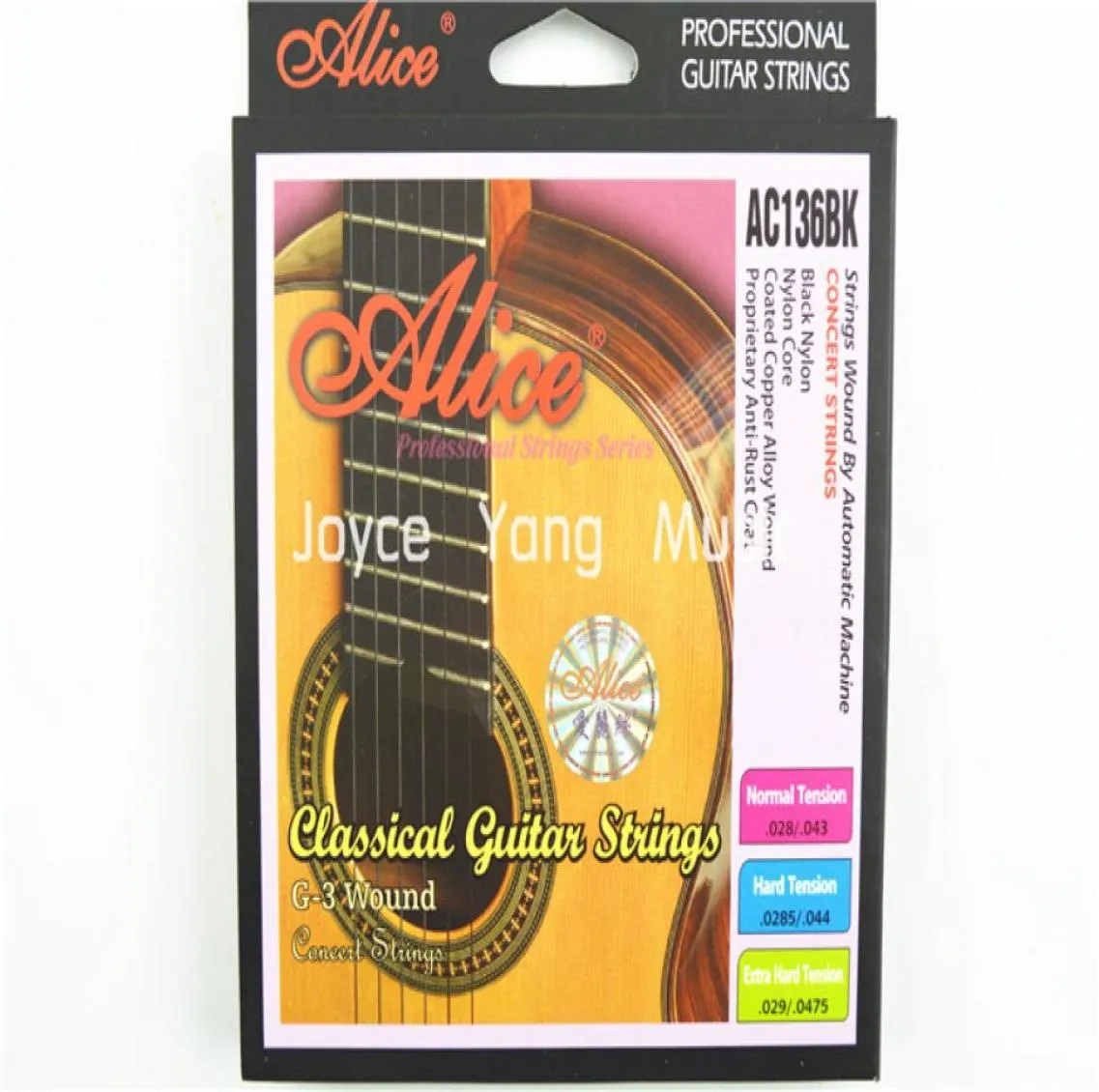 Alice AC136BK Normalhard Nylon Strings Classical Guitar Strings 1st6th Strings 7214220