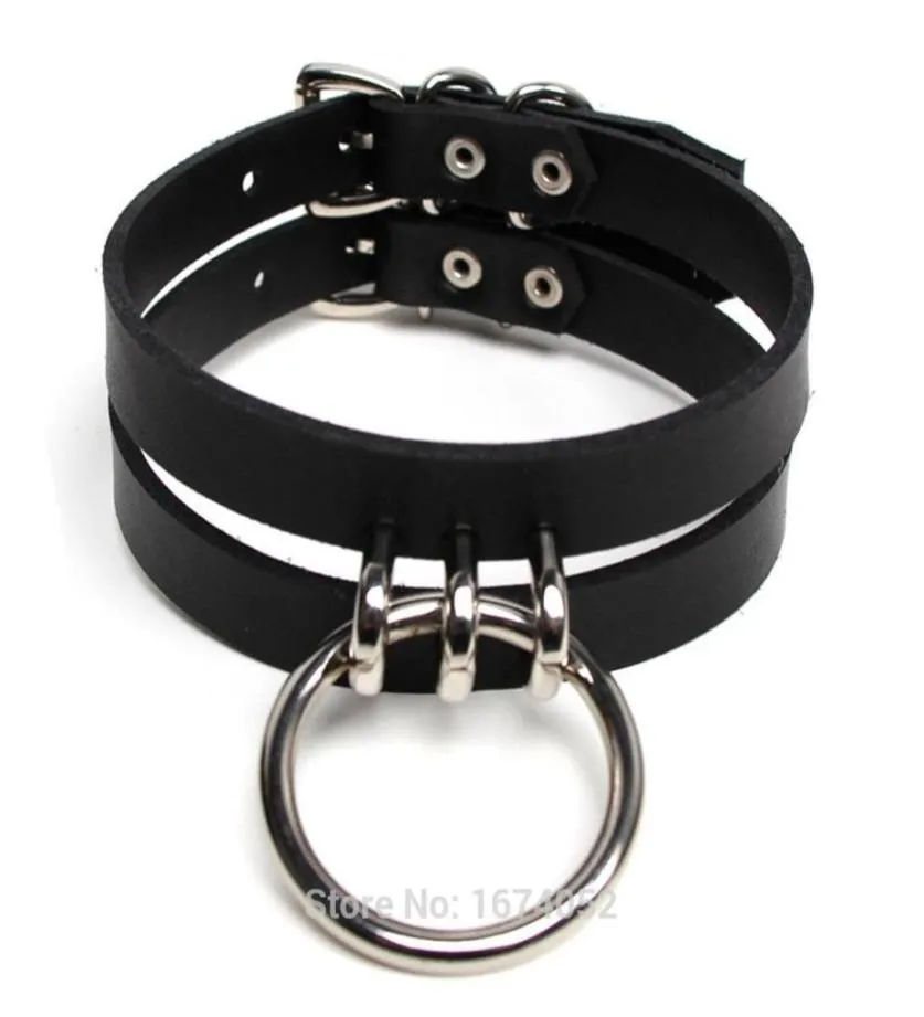 100 ręcznie wykonanych w klatkach choker prawdziwy skórzany kołnierz bdsm orund fetysz cosplay cosplay choker naszyjnik1456114