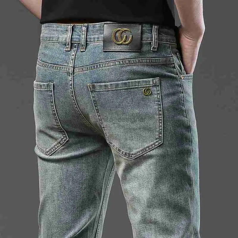 Designer pour hommes Jeans Men's End Fit Small Foot Brand Double Youth Pants Pantalon de mode