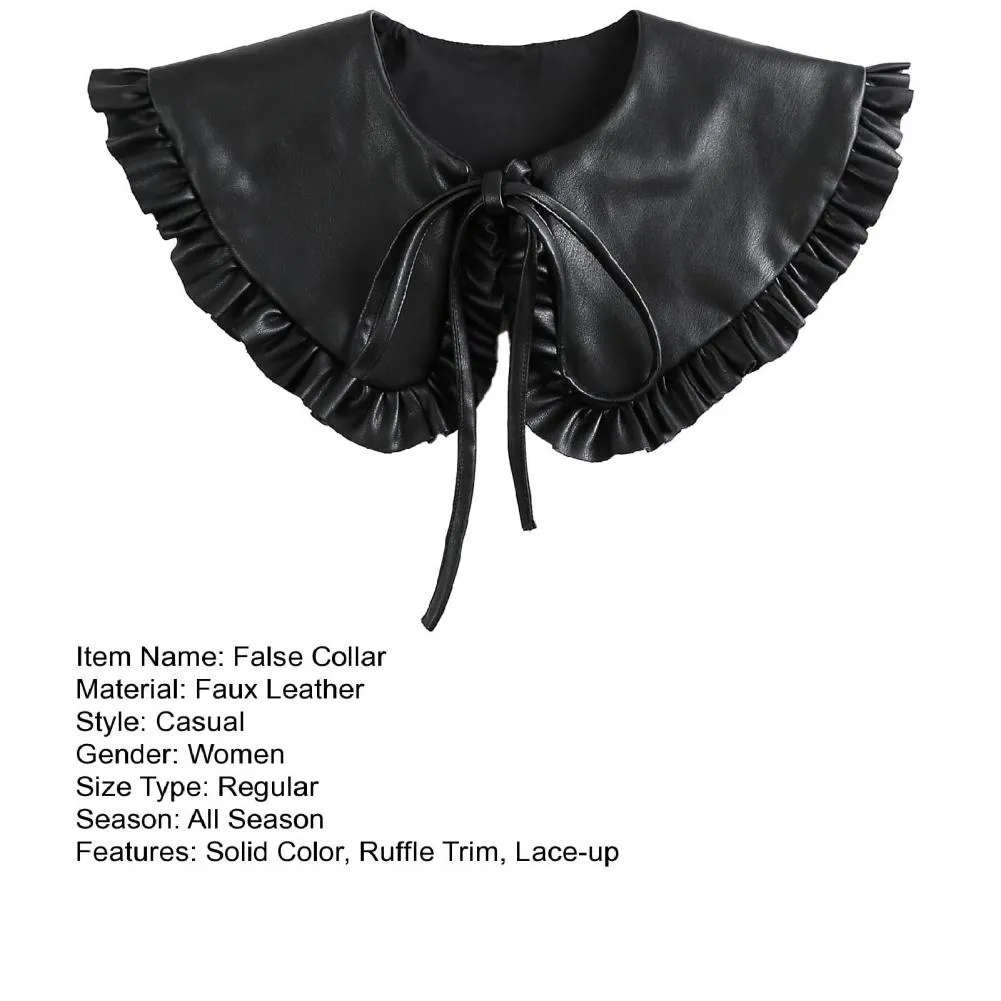 Chic Ruffle Trim Detachable Collar - Best Seller! Faux Leather Doll ...