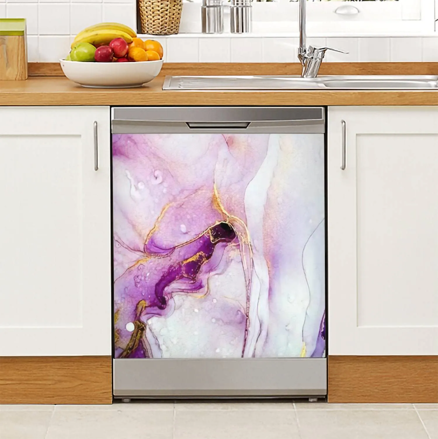 Lavender Bouquet Dishwasher Magnet Cover - 23x26 Inch Decal For Refrigerator, Cabinet, Metal Surfaces - View #3