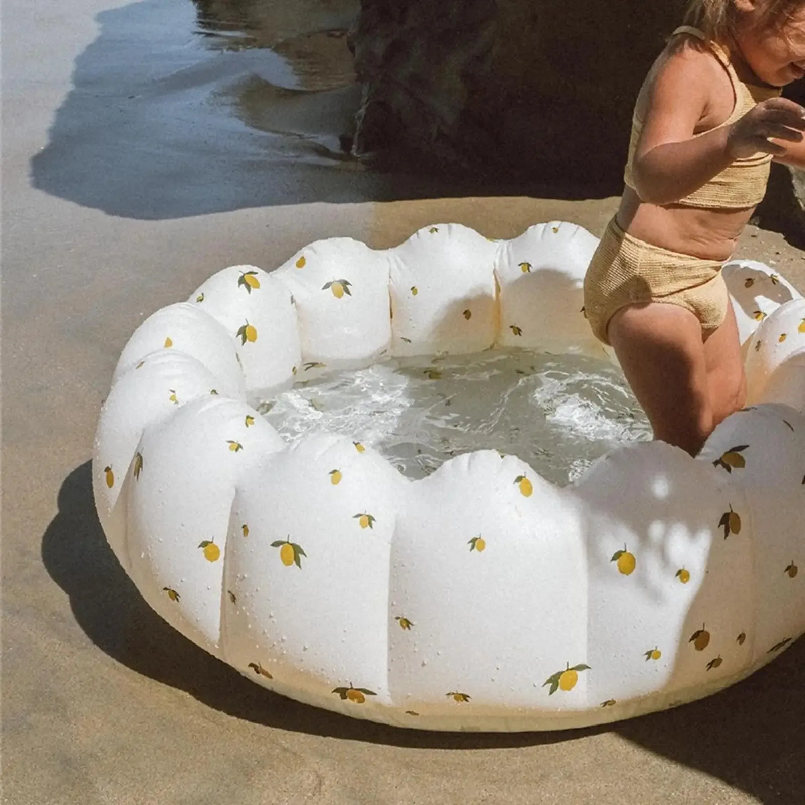 Petal Inflatable Baby Pool 90x25cm, Bath Pool to Enjoy Splashing 