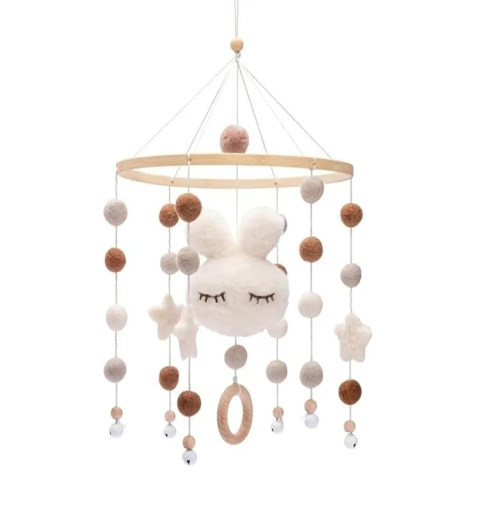 1pc Baby Bed Bell Mobiles Rattles Toys mignons Rabbit poussette affligeable de nombreuses formes cadeaux rotatifs pour 012 mois 2202162822635