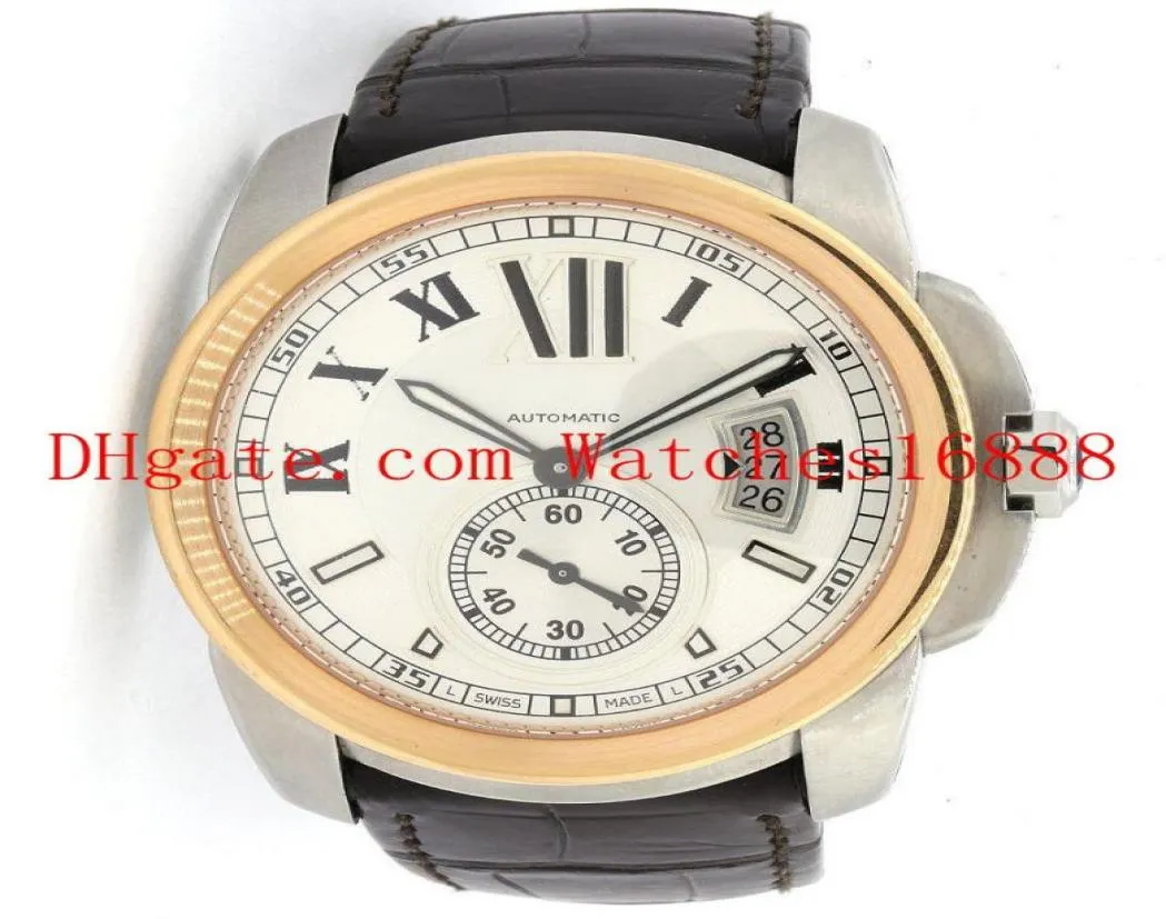 Калибр высочайшего качества DE MEN039S Большие 42 -мм 2Tone Steel 18k Gold Automatic Must Mens Watch W7100039 MEN039S Casual Watches4202046