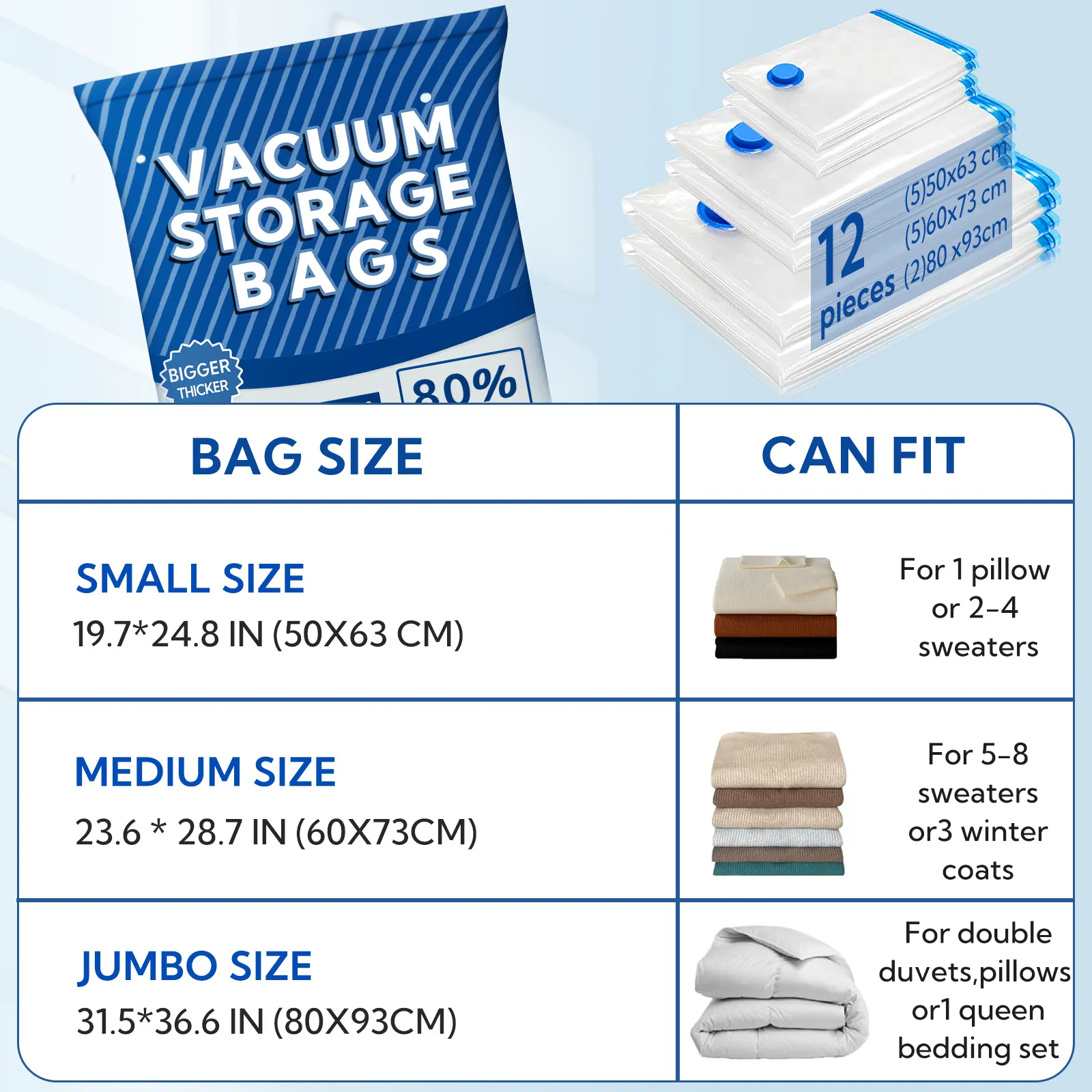 Jumbo space saver vacuum bags sale