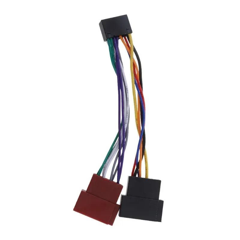 Adaptador de chicote de arame para Kenwood / JVC Carréteo Rádio ISO Adaptador de conector padrão ISO Adaptador de cabo de cabo de cabo de plugue de 16 pinos