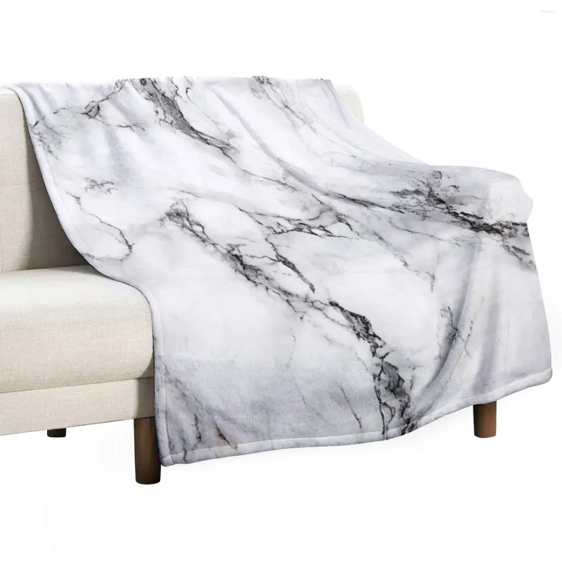 Cobertores Imagem de mármore branco Trope Grente Personalizado para Sofá Decorativo