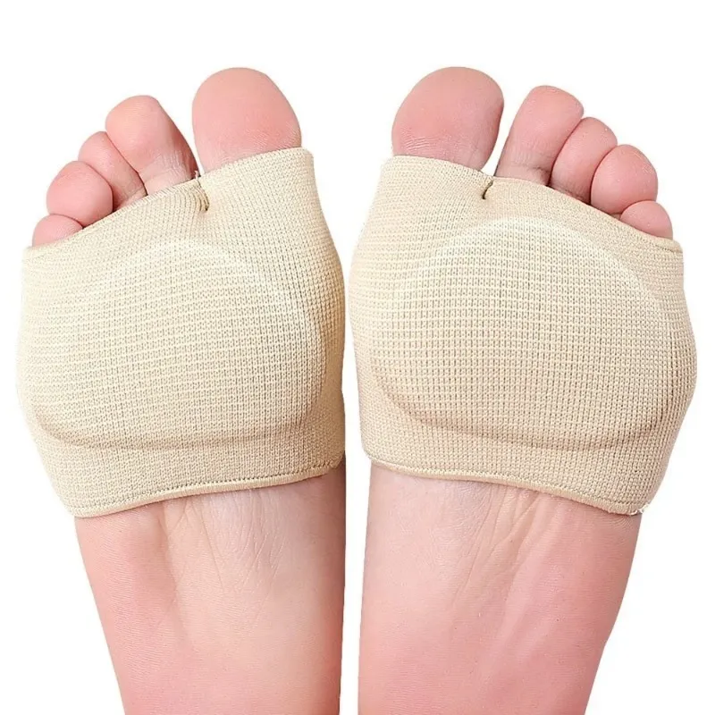 خمسة أصابع قدم مقدمة للنساء عالية الكعب نصف النعال الكالسيات الذرة العناية بألم القدم تمتص الجوارب الصدمة