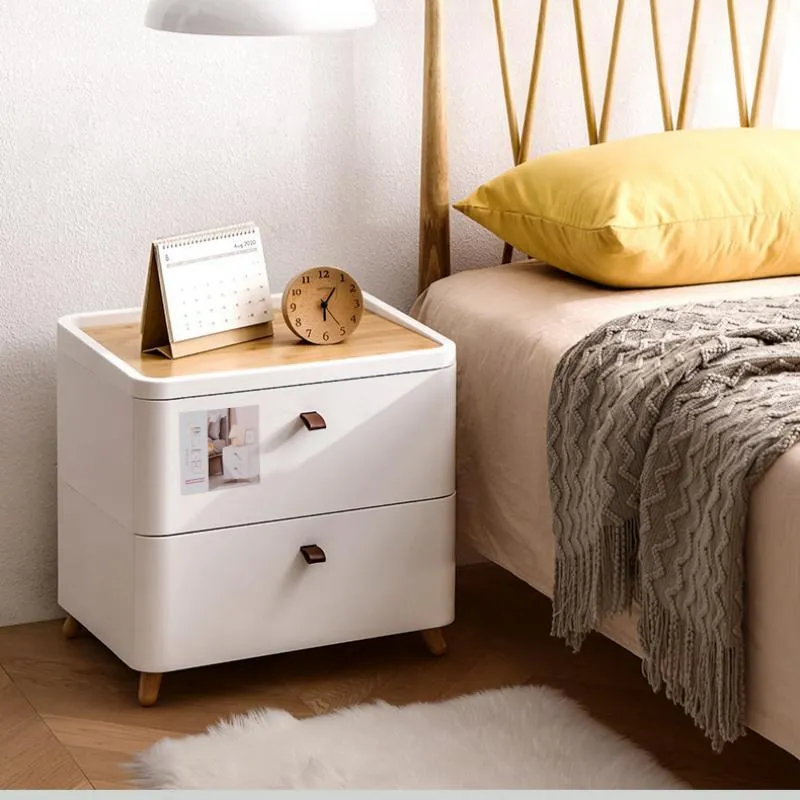 Minimalist Japanese PP Plastic Nightstand Multi Layered Bedside Drawer Storage Table