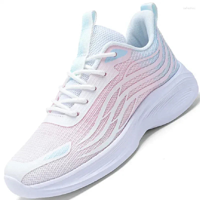 Scarpe casual 2024 Donne Sneaker autunnali che corre sport Air Mesh traspirante con luci morbida che cammina jogging femme antiskid