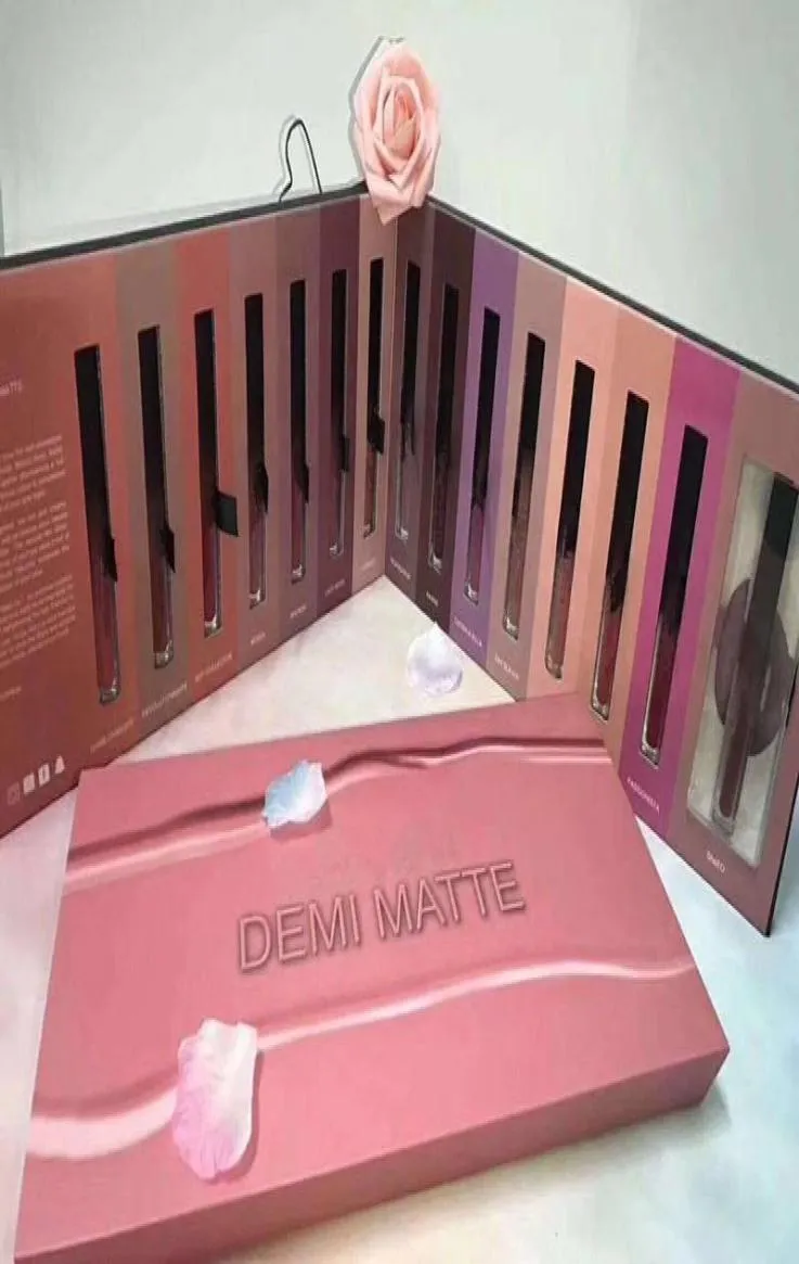 10 Set New Makeup Brand Beauty Demi Matte Lipstick 15pcSet Liquid Matte 15Colors Givre de haute qualité Gloss de haute qualité par Win0076374789