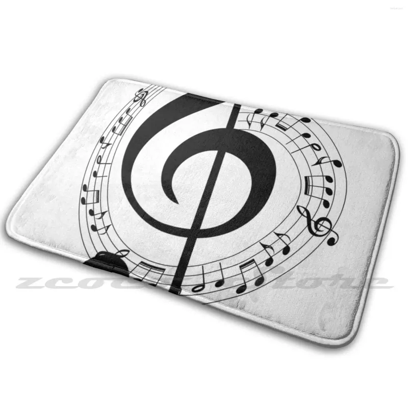 Tapijten muzieknoot sleutel van sol tapijtwater absorberen niet-slip deur mat muziek inspiratie Motivatie Treble Clef Passion