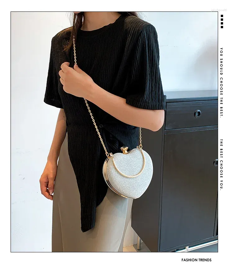 Evening Bags Advanced Explosive Mini Female Summer 2024 Fashion Chain Crossbody Portable Peach Pericardium