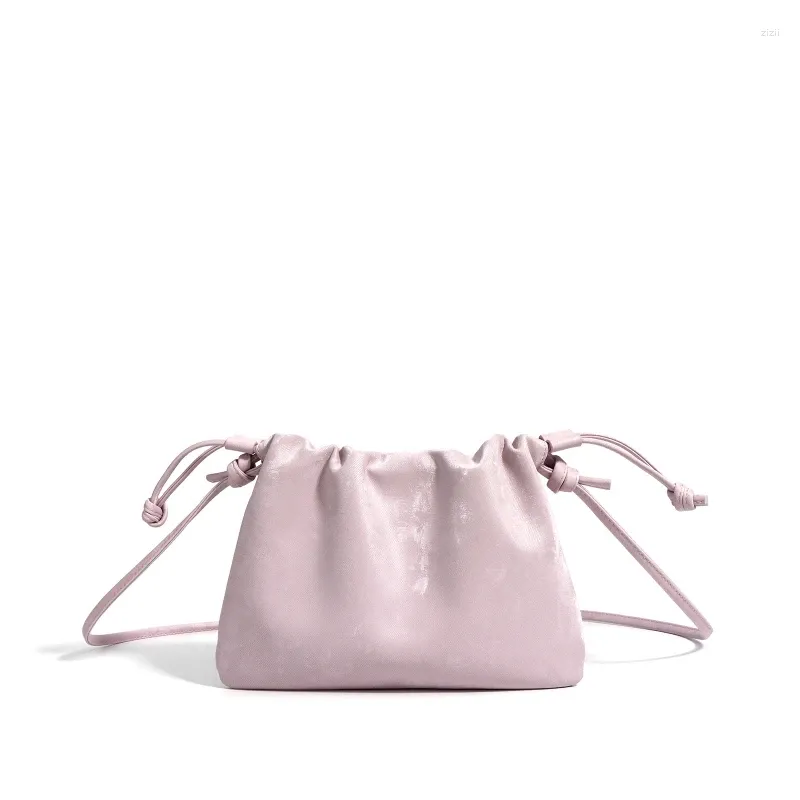 Drawstring Jonlily Women Llegada Bolso de hombro de cuero genuino Totas de bolsos de mano de casa casual Mini bolso -kg1381