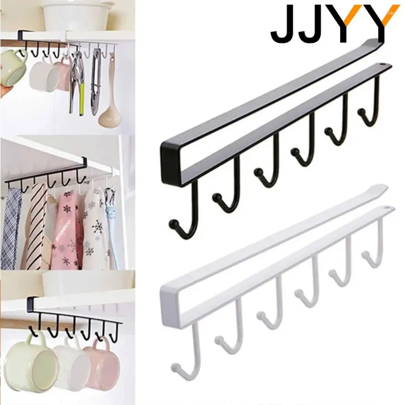 Rangement de cuisine jjyy armoires à plafond avec 6 crochets Organisateur de bureau accroché outil