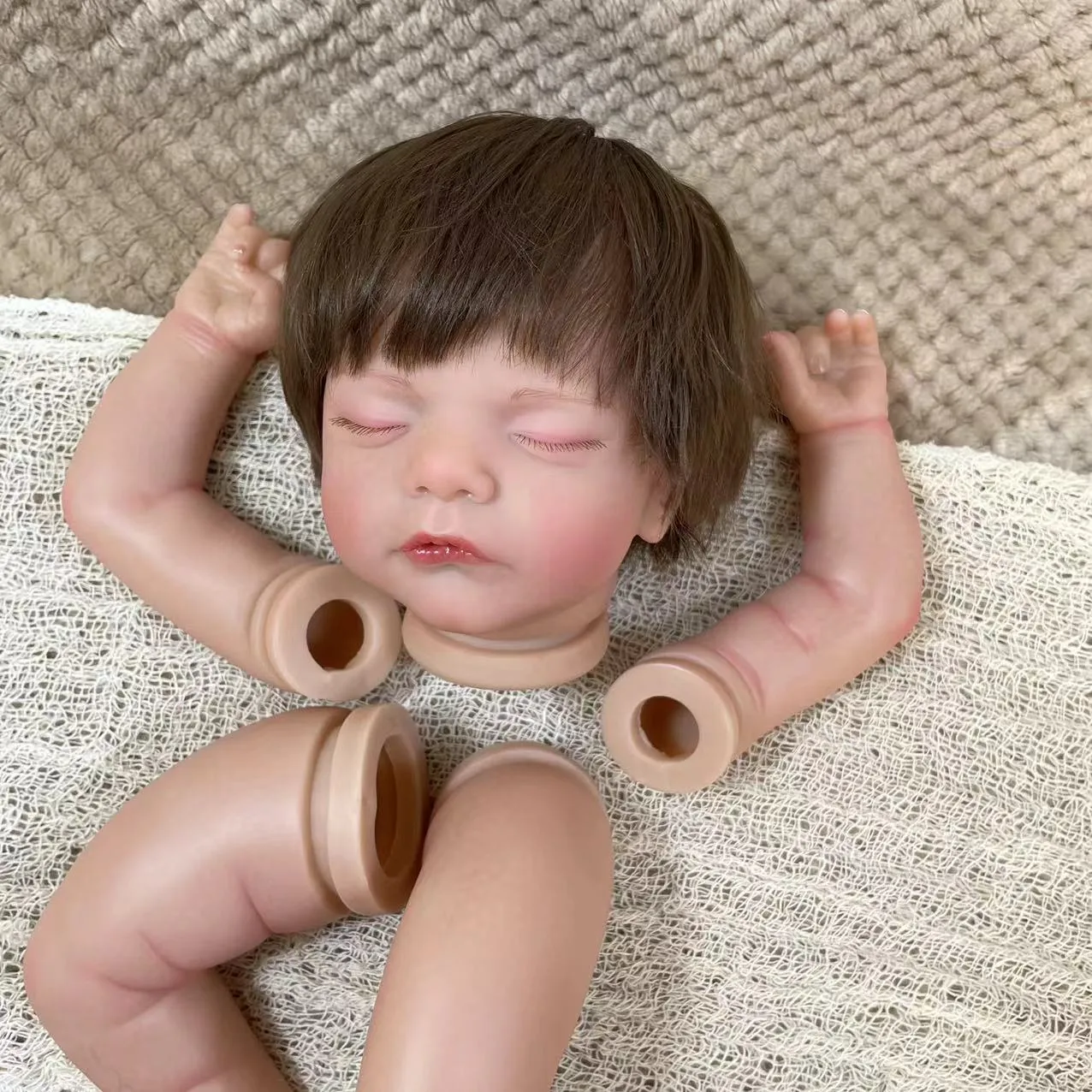 19-Inch Painted Reborn Doll Sam Unassembled Parts with Hair