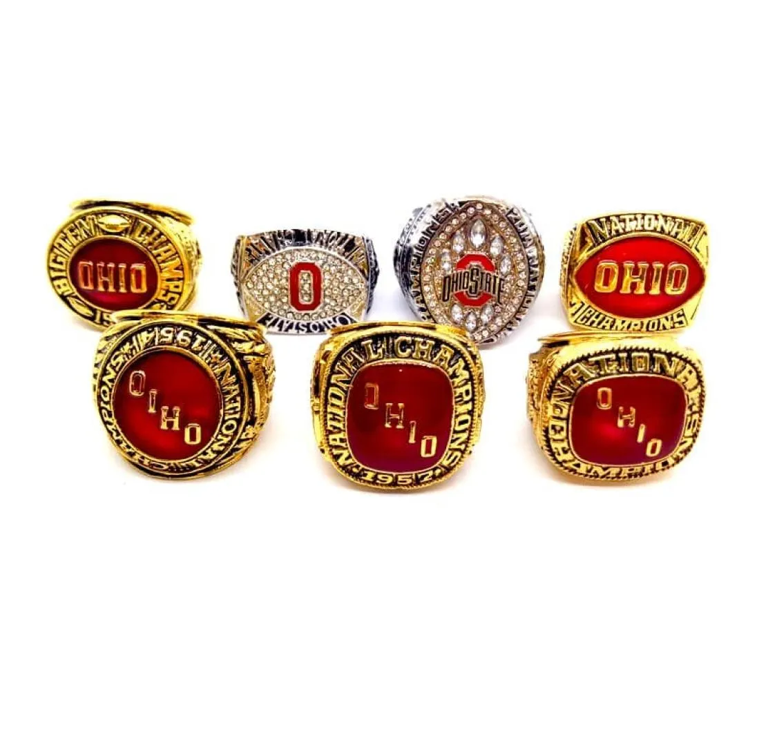 2002201419611968195419571970 Big Ten Ohio State Buckeyes Football World Series Championship Ring Size14892692