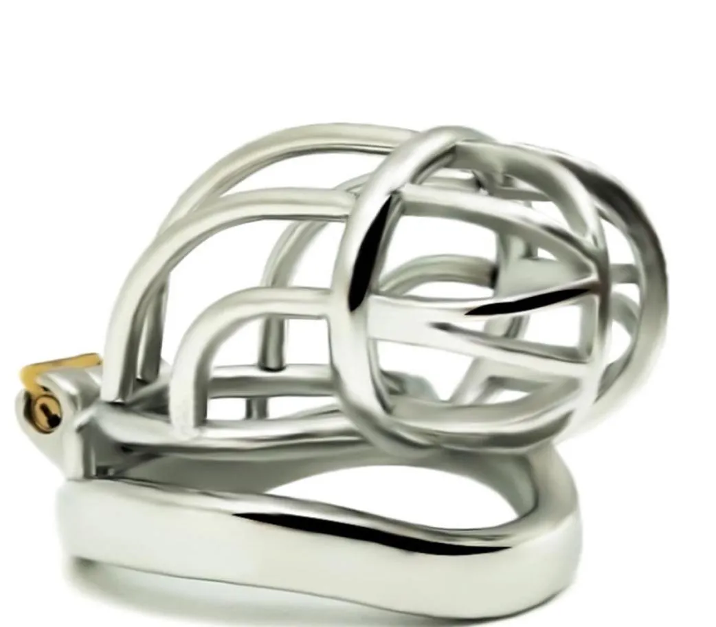 Massage FRRK Ergonomic Stainless Steel Stealth Lock Male Device Cock Cage Adult Game Sex Toys For Men Arc and Round Penis Ring3384104