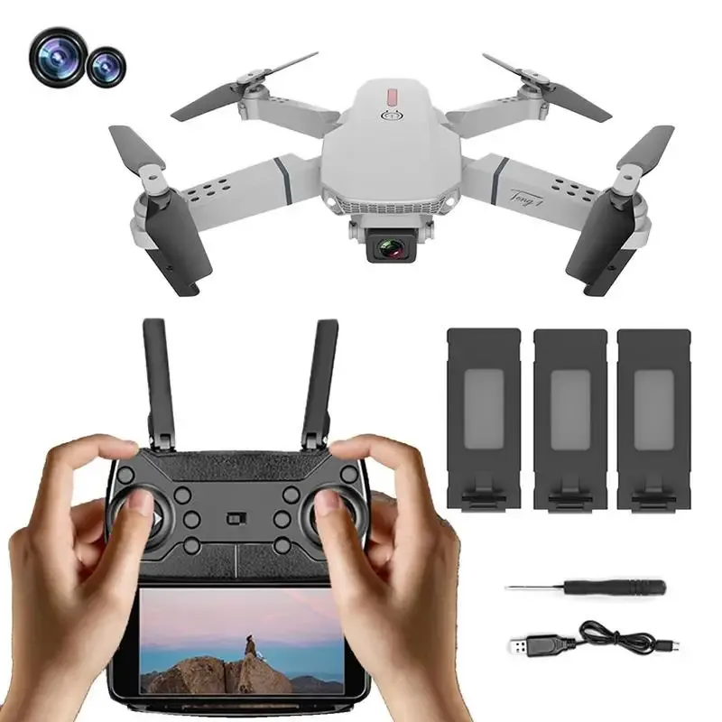 DRONES NOUVEAU 2023 E88PRO RC DRONE 4K PROFESSINATION AVEC 1080P grand angle HD Caméra pliable RC Hélicoptère WiFi FPV HEAUT HOLD Gift Toy