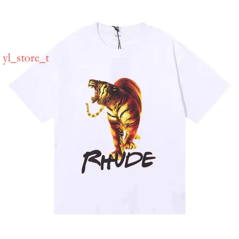 RHUDE T SHISTER MENS Designer T-Shirt Hochqualität Tess Casual Fashion Rhude Kurzarm Europa Amerika Frauen rund Hals T-Shirts US Size S-XXL 6518