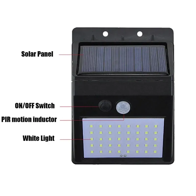 Solar Light Garden Human Body 30LED Induction Street Household Outdoor Control Dark Automatic Wall Lamp