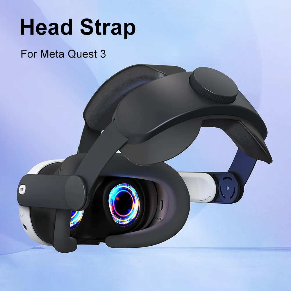 Adjustable VR Head Strap Replacement for Meta Quest 3 with Clip