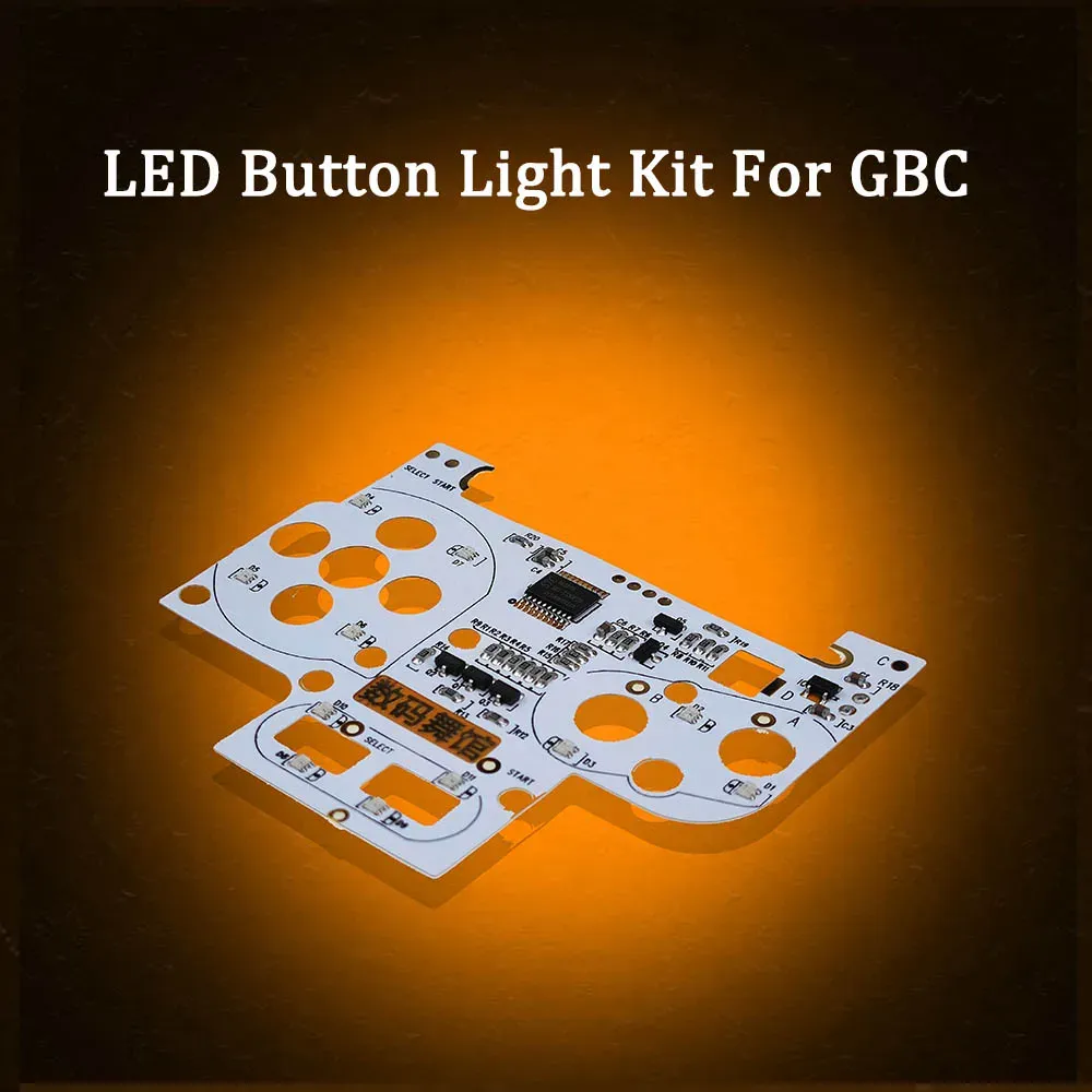 Aksesuarlar Yeni Düğme LED Işık Kitleri GBC Düğme Kartı 4 Modlu Işık Renk Nintendo GameBoy Renk Oyun Aksesuarları için Kitler Değiştir