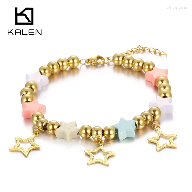 Bracelets de charme Klane Boho Bracelet géométrique pour les femmes Carte étoile vintage Hand Heart Beads Chains Fashion Bijoux Accessoires