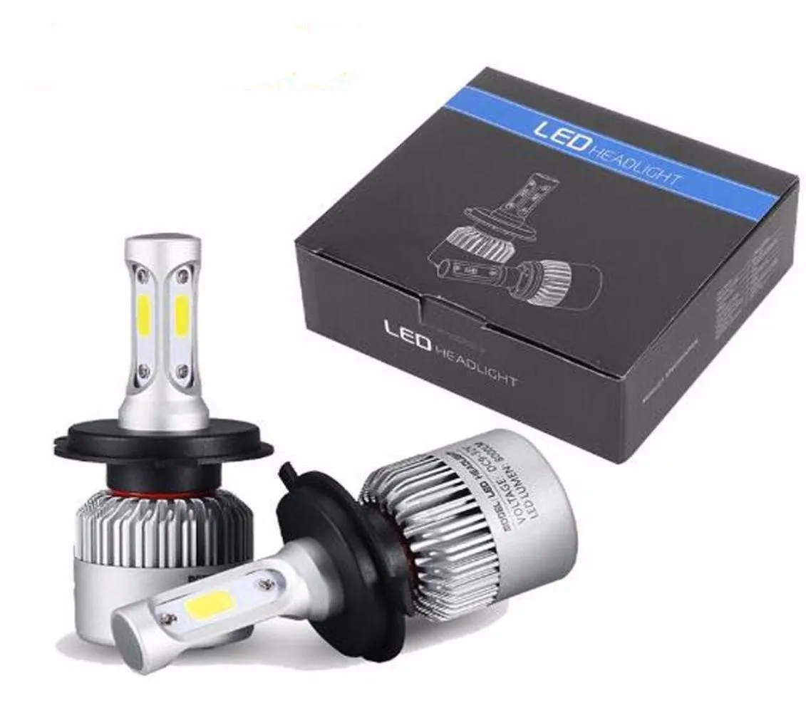 Kit de conversion LED 72W blanc 6000K H1 H4 H7 H11 9005 9004 9007 S2 LED LIGHTS LED LED LED LAMPE AUTO 12V HAUTE LUMINCT3679585