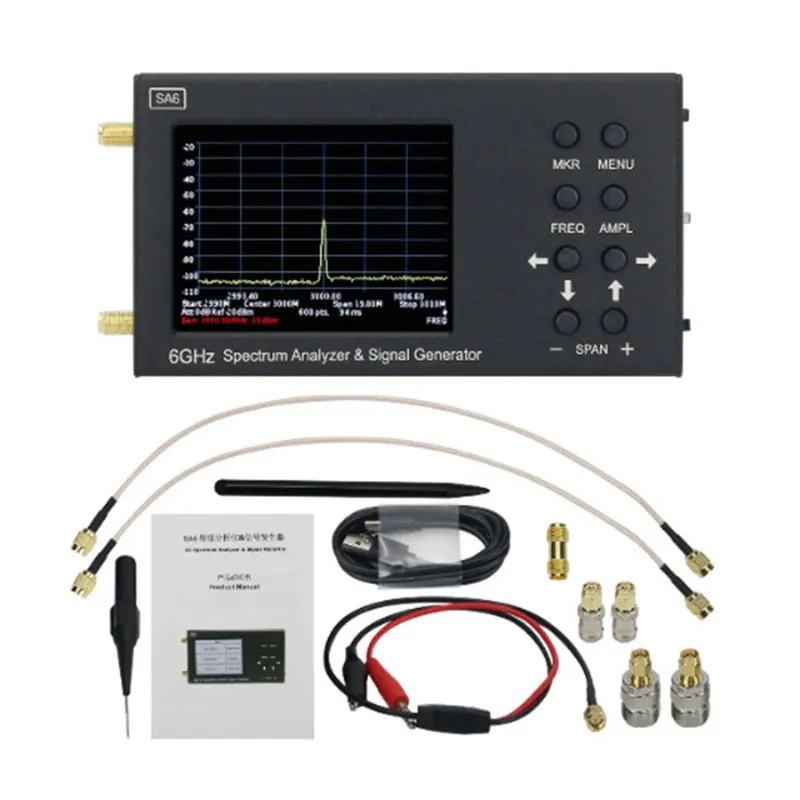 6G Portable Spectrum Analyzer: 35-6200Mhz Signal Tester for Wi-Fi, CDMA ...