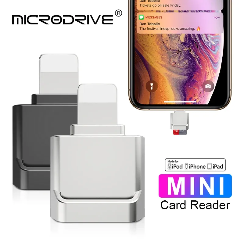 Cards Mini 16GB 32GB 64 GB 128GB 256 GB Cartao de Memoria Memory Card Adattador OTG al convertitore Adattatore Lightning TF per iPhone/iPad