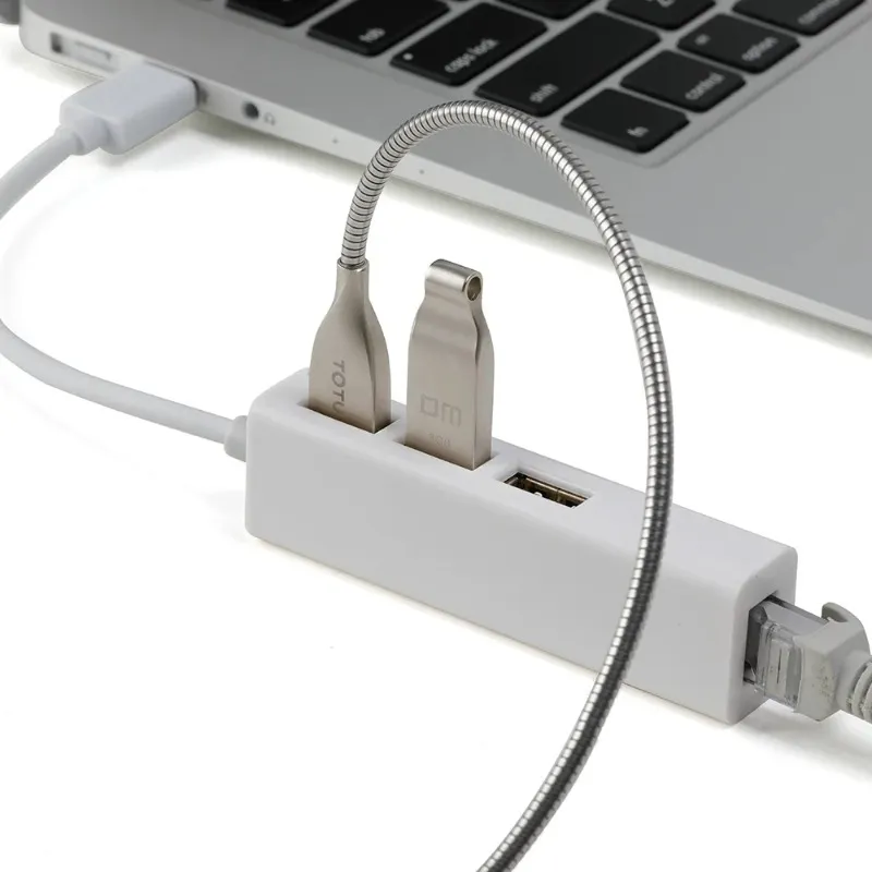 MacBook Pro 용 고속 유형 C에서 RJ45 이더넷 어댑터 USB 31 허브 - 효율적인 데이터 전송 및 더 빠른 RJ45 네트워크 카드 어댑터
