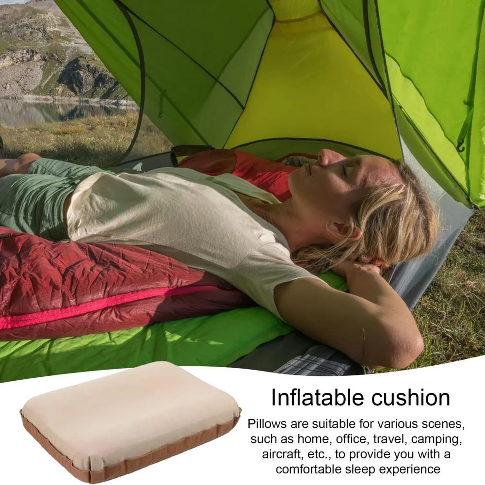 Ultra-Comfort Inflatable Camping Pillow: Washable, Silent, Foldable ...