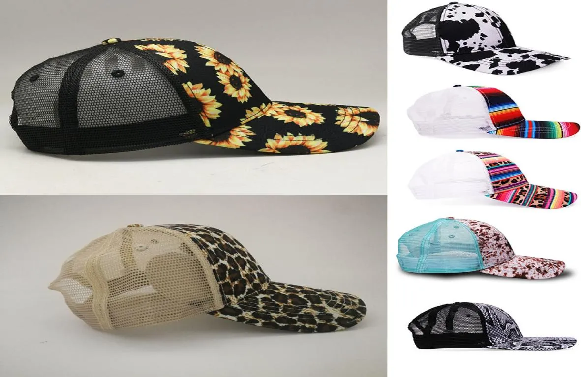 Snake Baseball Hat Cow Print Leopard Caps Serape Mesh Cap Fashion Striped cactus Hats Outdoor Sunhat M26855862048