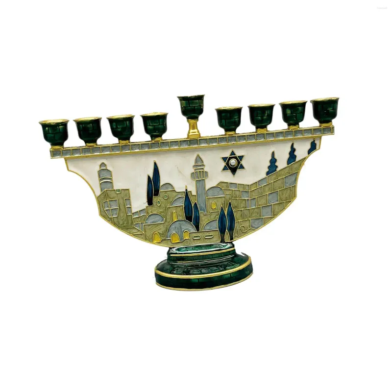 Posiadacze świeckie Manukkah Candlestick Candelabras Els Home 9 Branch Holder Menorah