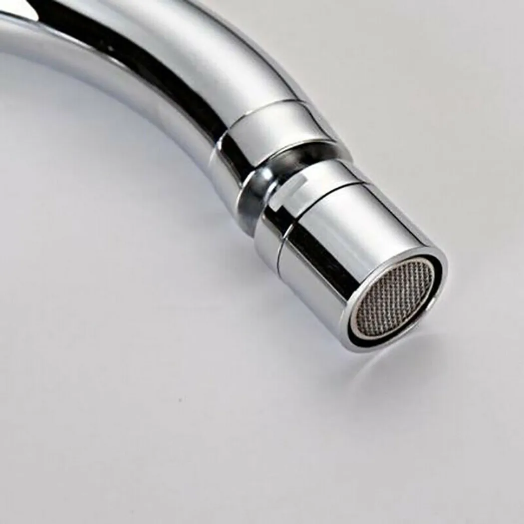 18cm Flexible Kitchen Faucet Aerator – Splash-Proof Swivel Sprayer, Multi-Layer Electroplated Steel, Foaming Water Flow – Water Saving Attachment For Kitchen Taps
