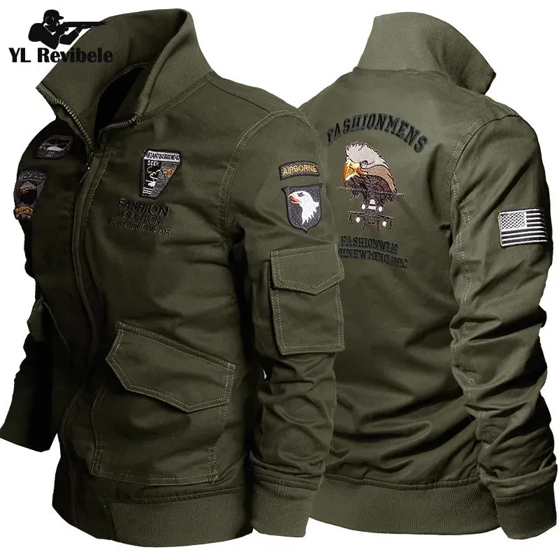 Authentic ☆本革☆短丈“bomber military jacket AstitchIn New Men's Fashion Air Force A-2 Flight Bomber