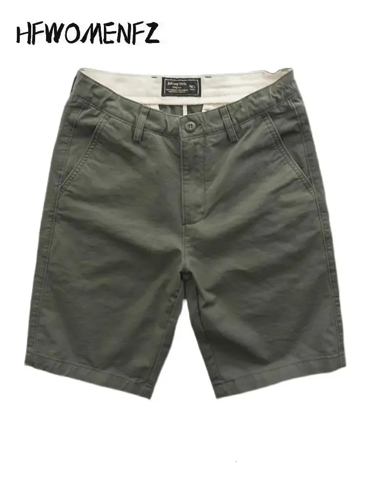 Винтажные карманные грузовые шорты для мужских мужских повседневных прямых брюк летние мужчины.