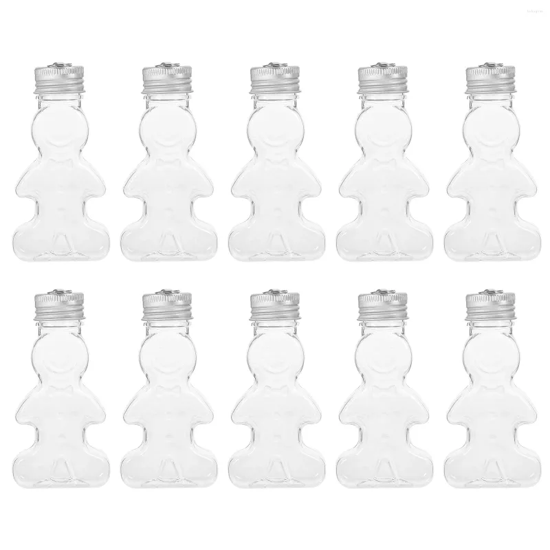 Vases 10 PCS Bouteille de Noël Clear Water Milk Thé bouteilles Style Jars Candy Jars Adorable JUICE L'ANIME