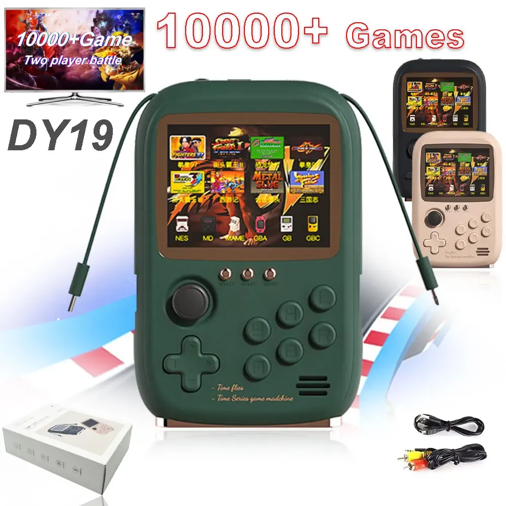 Players Portable Handheld Game Console 10000+ Games 3.2 Inch LCD Screen Support 2 Players 6000Mah Capacity Game Power Bank Video Players
