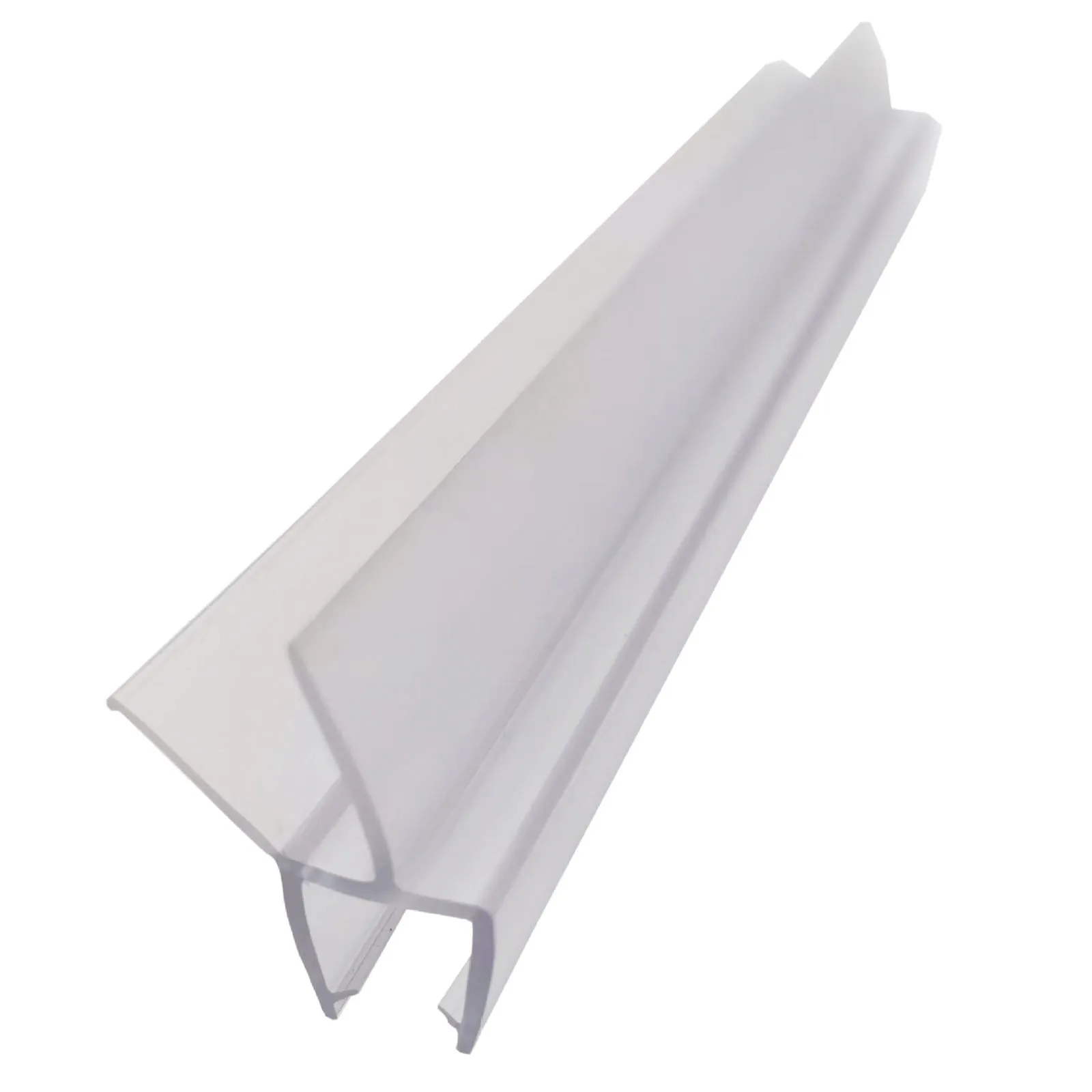 Shower Door Seal Replacement, Clear PVC D-Type Bottom Gasket, 50cm Length, Water Deflector Strip For Glass Doors, 8mm Thickness