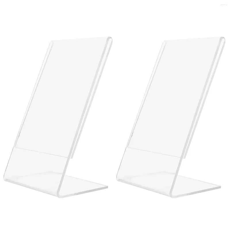 Ramar 2st Transparent Acrylic PO Frame Simple Picture Poster Display Stand Pocard Holder Office Desktop Ornament